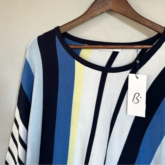 BONITA NWT RARE XXL Striped Fine Knit Pullover Sweater • Germany Exclusive - Picture 2 of 12